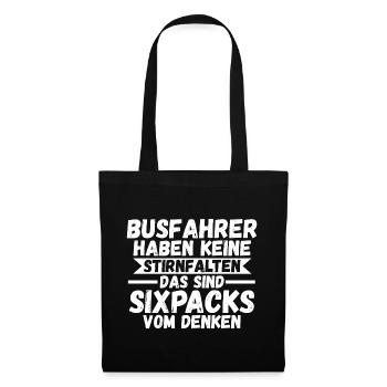 Bus Busfahrer - Stoffbeutel - Schwarz - Vorne