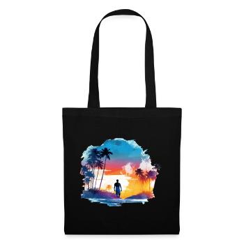 Einfach nur Sommer, Sonne und Strand - Stoffbeutel - Schwarz - Vorne