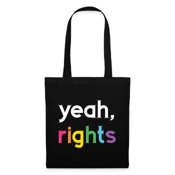 Mois de la fierté LGBT - oui, les droits - Sac en tissu - noir - Devant