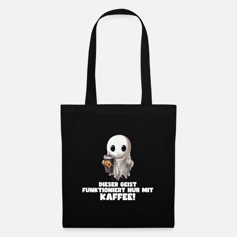 Lustiges Halloween Geist Spruch Design - Stoffbeutel - Schwarz