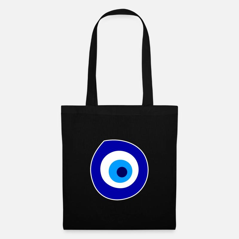 Symbol des bösen Blicks - Stoffbeutel - Schwarz