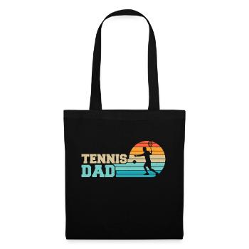 Tennis Dad Player Racket Sport - Stoffbeutel - Schwarz - Vorne