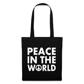 Peace in the world - Sac en tissu - noir - Devant