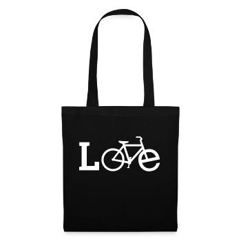 Vélo amour - Sac en tissu - noir - Devant