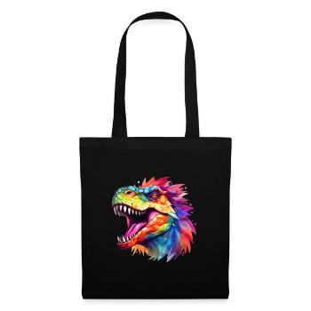 Conception du Tyrannosaurus rex - Sac en tissu - noir - Devant