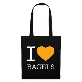J’ADORE LES BAGELS - Sac en tissu - noir - Devant