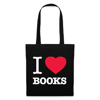 J’AIME LES LIVRES Livres de lecture - Sac en tissu - noir - Devant