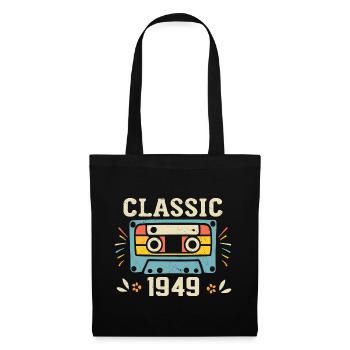 Vintage 1949 Cassette D'anniversaire Rétro 1949 - Sac en tissu - noir - Devant
