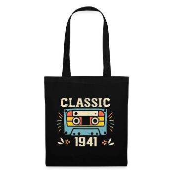 Vintage 1941 Cassette D'anniversaire Rétro 1941 - Sac en tissu - noir - Devant