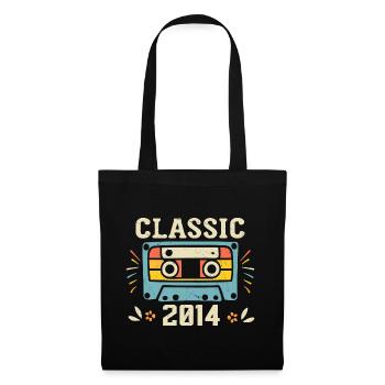 Vintage 2014 Cassette D'anniversaire Rétro 2014 - Sac en tissu - noir - Devant