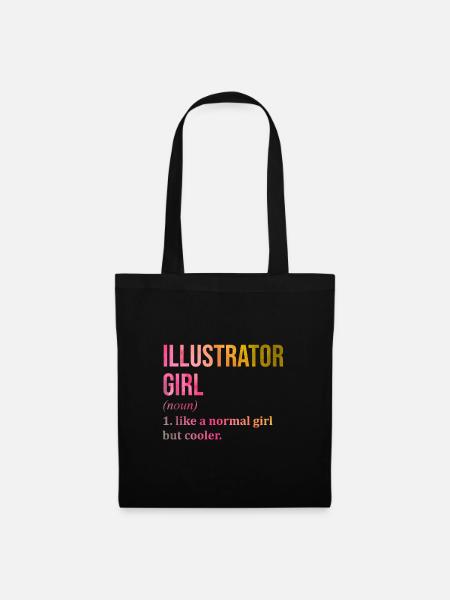 Illustrator Illustrator Illustrator - Stoffbeutel - Schwarz
