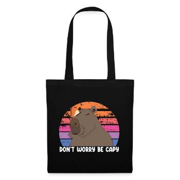Don't Worry Be Capy Cute Capybara - Tote Bag - black - Front