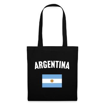 Argentinien Flagge - Stoffbeutel - Schwarz - Vorne