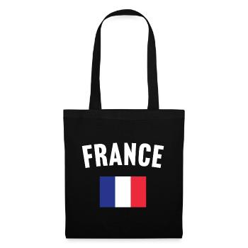 Drapeau de la France - Sac en tissu - noir - Devant