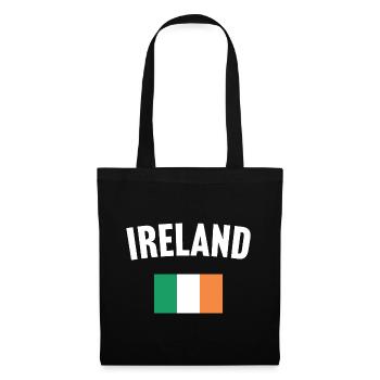 Drapeau de l’Irlande - Sac en tissu - noir - Devant