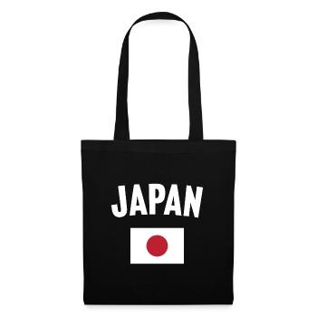 Japanische Flagge - Stoffbeutel - Schwarz - Vorne