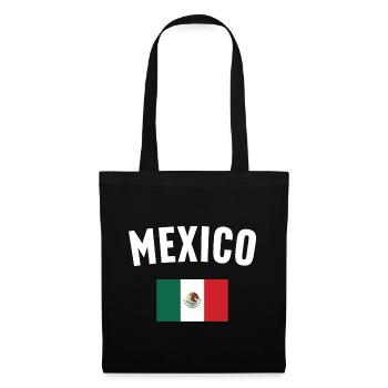 Drapeau du Mexique - Sac en tissu - noir - Devant