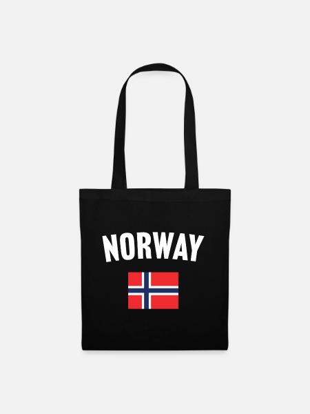 Norwegen Flagge - Stoffbeutel - Schwarz