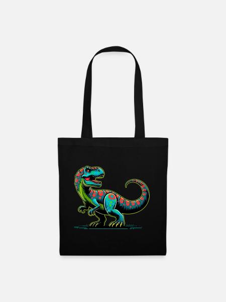 Dinosaurier - Stoffbeutel - Schwarz