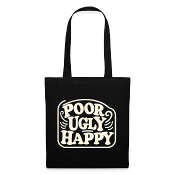 Poor Ugly Happy 6 - Stoffbeutel - Schwarz - Vorne
