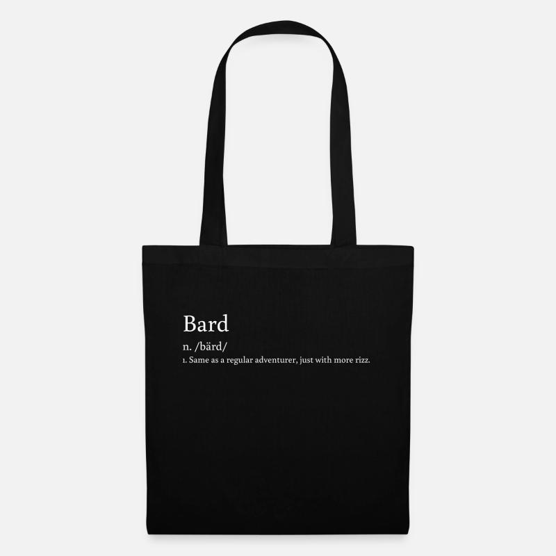 Définition du barde : Rizz - Sac en tissu - noir