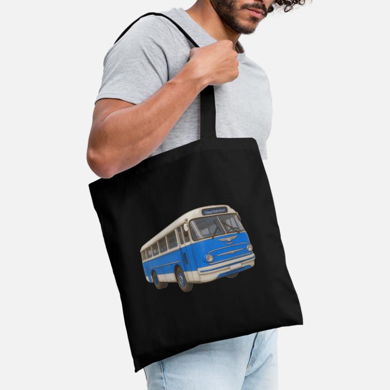 Old blue bus Tote Bag