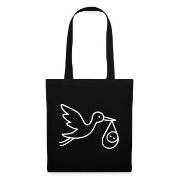 Minimal Baby Arrival - Tote Bag - black - Front