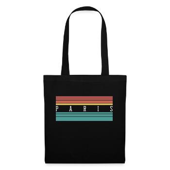Paris : Cadeau et souvenir parfaits - Sac en tissu - noir - Devant