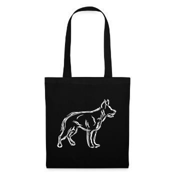Schäferhund - Stoffbeutel - Schwarz - Vorne