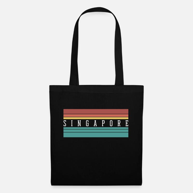 Singapore: Perfektes Geschenk & Souvenir - Stoffbeutel - Schwarz