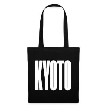 Kyoto - Japan City Bold Typography Design - Tote Bag - black - Front