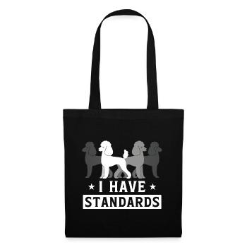 Motif familial de races de chiens - Sac en tissu - noir - Devant