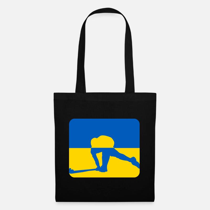 Ukraine Frieden Hockey Design - Stoffbeutel - Schwarz