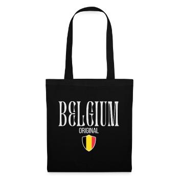 Belgian flag, proud Belgian - Tote Bag - black - Front