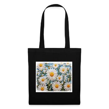 Daisy Garden Hobby Embroidery Design - Tote Bag - black - Front