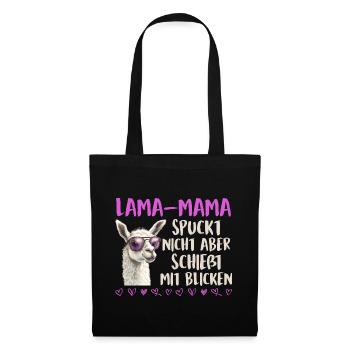 Bald Mama LAMA MAMA SPUCKT NICHT SCHIESST BLICKE - Stoffbeutel - Schwarz - Vorne