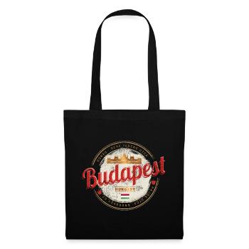 Budapest Design Ungarn Vintage Parlament Souvenir - Stoffbeutel - Schwarz - Vorne