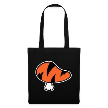 Logo champignon tigre STICK Variante - Sac en tissu - noir - Devant