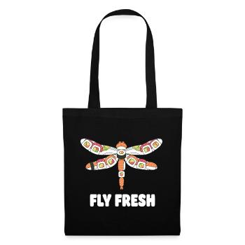 Sushi Dragonfly Fly Fresh - Tote Bag - black - Front