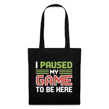 Pause : Mon jeu interrompu - Sac en tissu - noir - Devant