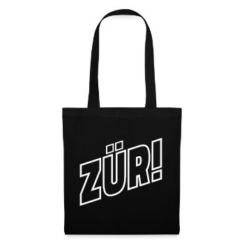 ZÜRI - Stoffbeutel - Schwarz - Vorne