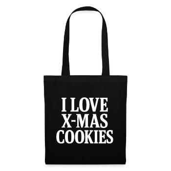 I love Cookies - Christmas Chocolate Cookie - Tote Bag - black - Front