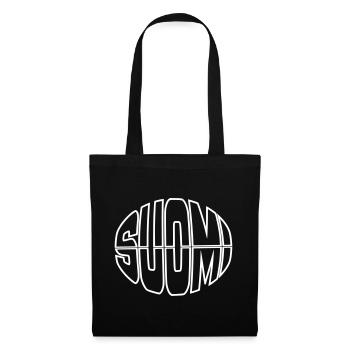 Suomi - Lettres d’art au trait finlandais - Sac en tissu - noir - Devant