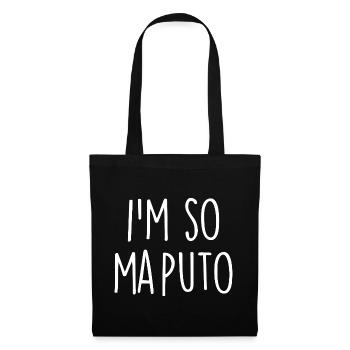 Maputo, Mozambique - Sac en tissu - noir - Devant