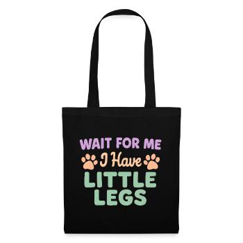 Le chien dit Humour Mème Humour, Drôle, petites jambes drôles - Sac en tissu - noir - Devant