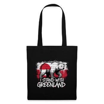 Je soutiens le Groenland – Polar Bear - Sac en tissu - noir - Devant