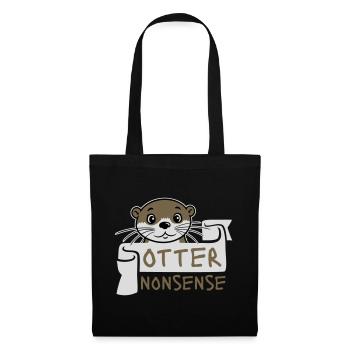 Otter Nonsense Lustig Wortspiel Otter Liebe Spruch - Stoffbeutel - Schwarz - Vorne