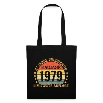 1979 Geburtstag Dekoration Lustig 47. Geburtstag - Stoffbeutel - Schwarz - Vorne