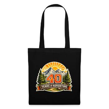 40 Jahre Abenteuer Logo - Stoffbeutel - Schwarz - Vorne