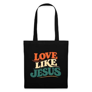 T-shirt Jésus : Amour comme Jésus Cadeau chrétien - Sac en tissu - noir - Devant